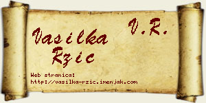 Vasilka Ržić vizit kartica